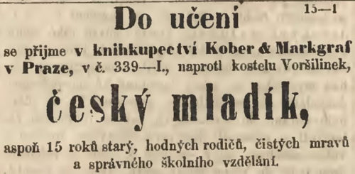 Český Mladík Do Učení